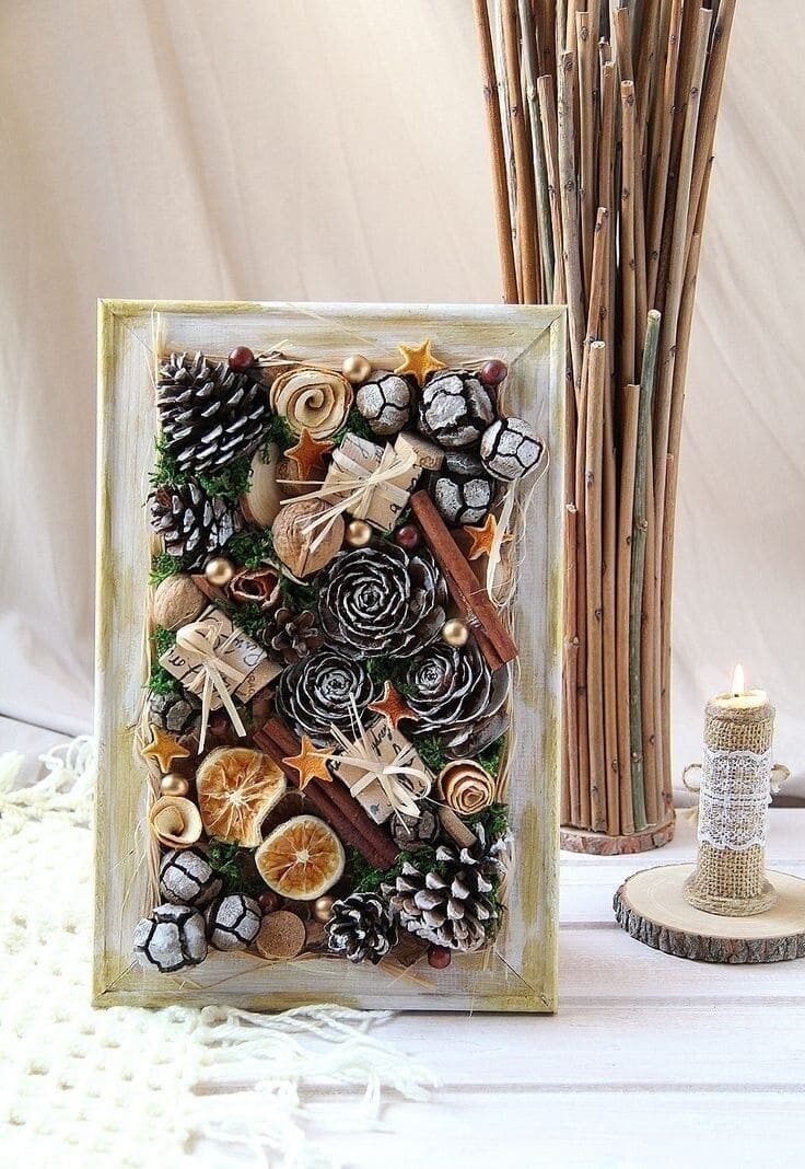 Rustic Nature-Inspired Shadow Box Display