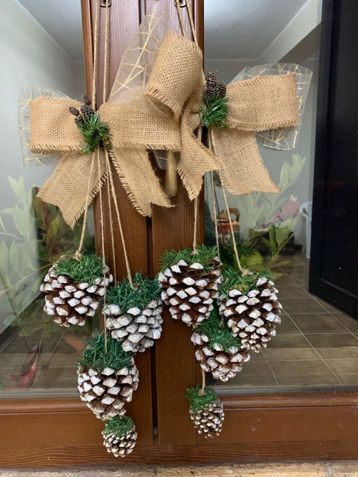 Rustic Pinecone Hanging Door Decor