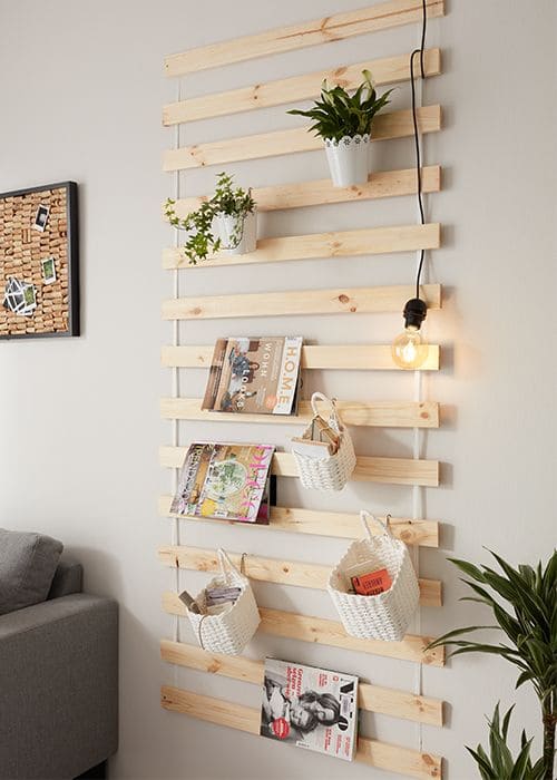 Rustic Wooden Wall Organizer Charm