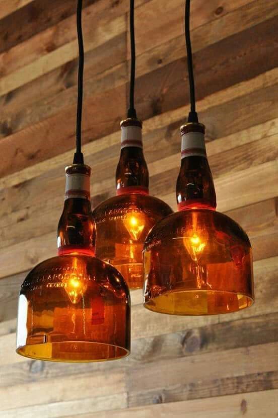 Shimmering Bottle Light Chandelier