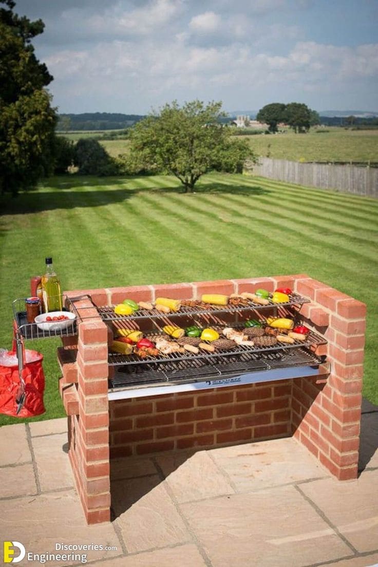 Simple Brick Barbecue Design