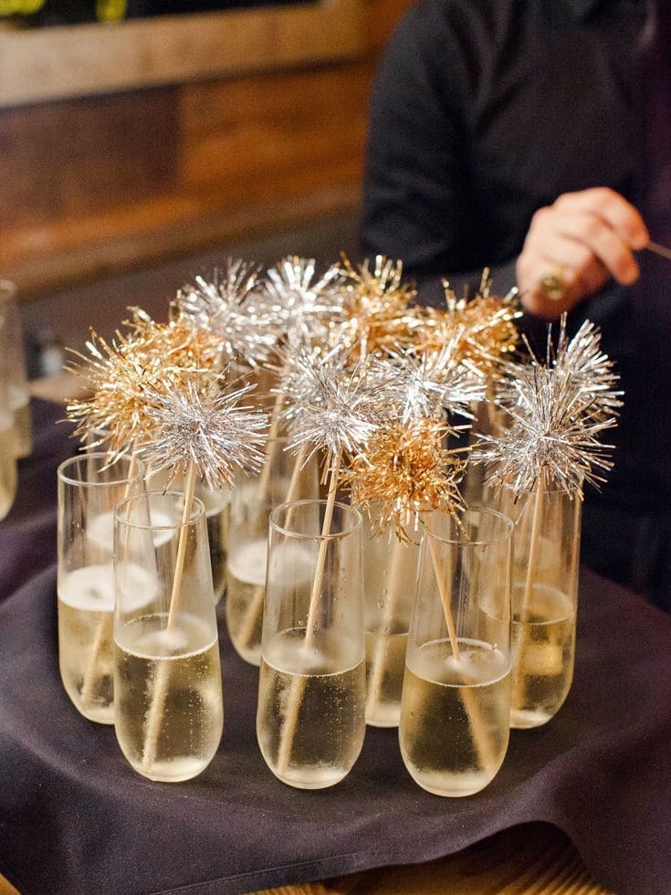 Sparkling Champagne Toppers for Festive Flair