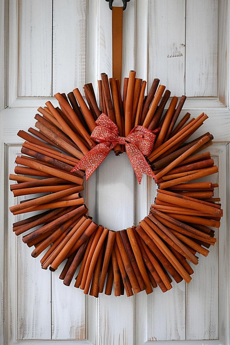 Spicy DIY Cinnamon Stick Wreath