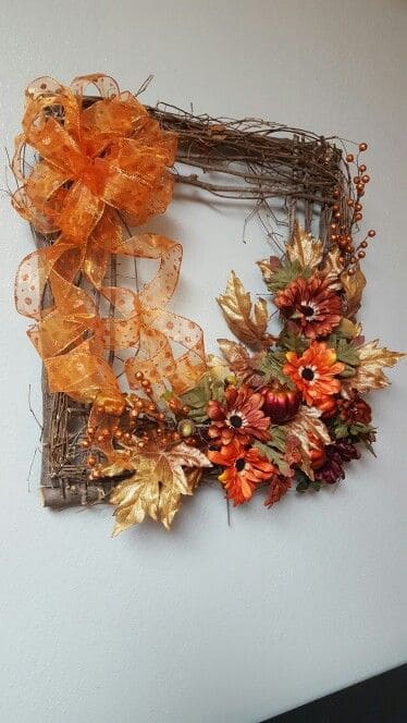 Square Autumn Elegance Wreath