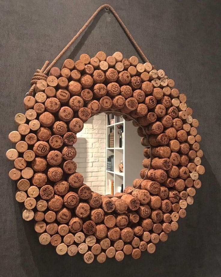 Stunning Wine Cork Mirror