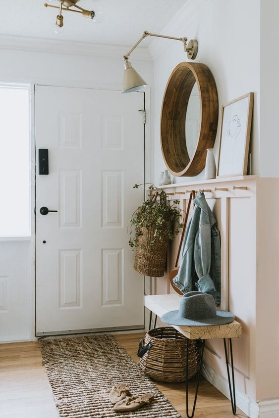 Stylish DIY Entryway Organizer with Mirror