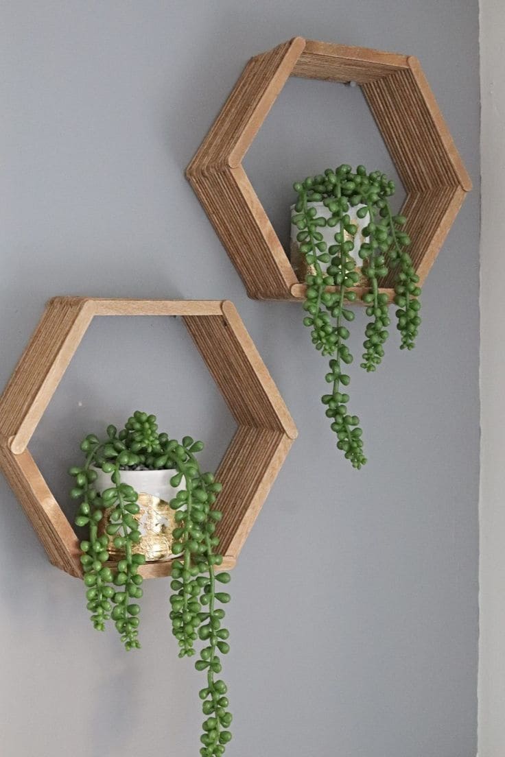 Stylish Hexagonal Shelves