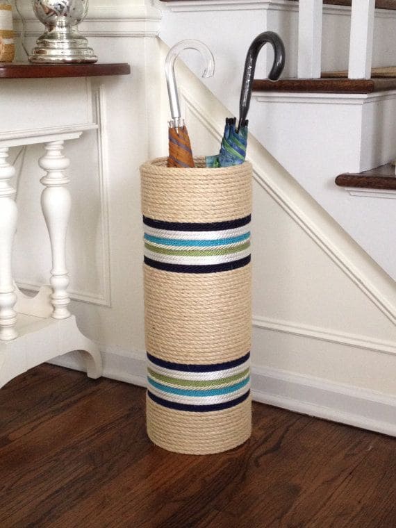 Stylish Rope-Wrapped Umbrella Stand