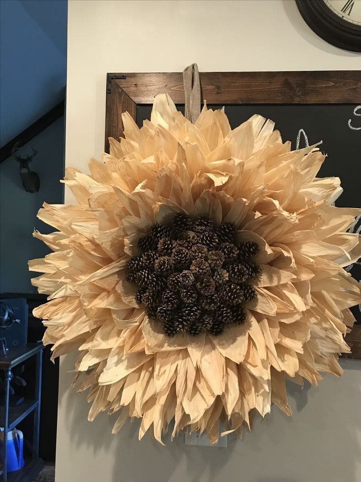 Sun-Kissed Corn Husk Sunflower