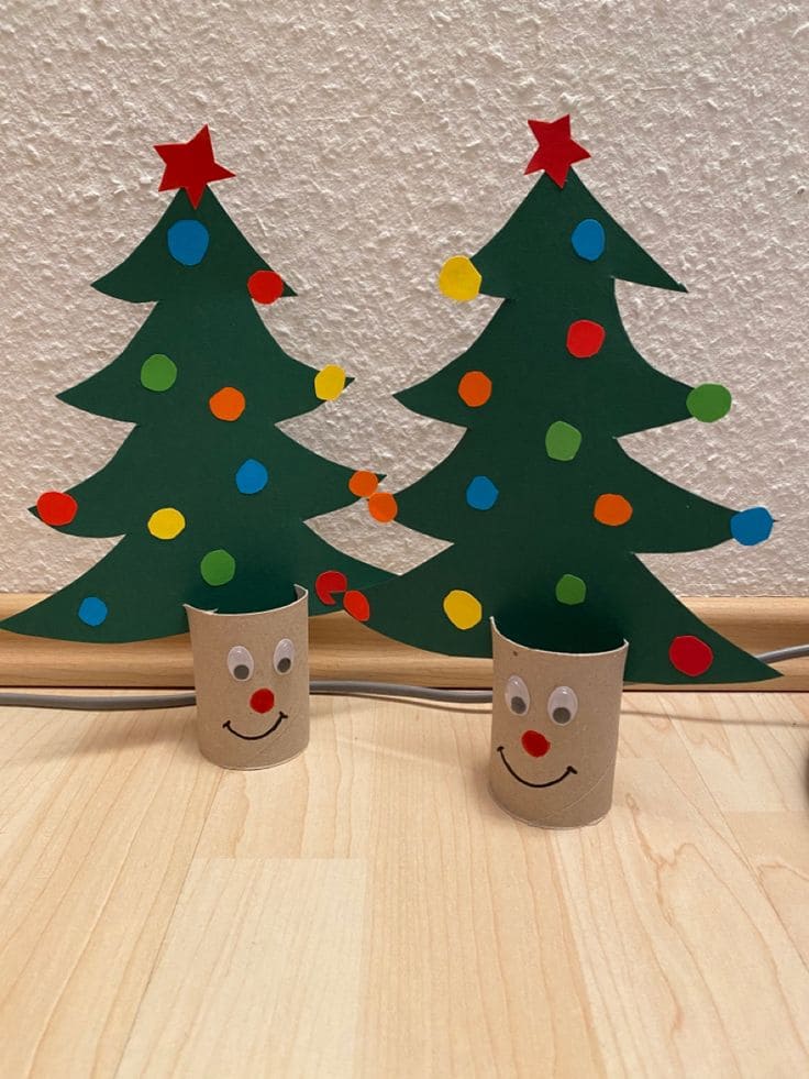 Toilet Paper Roll Christmas Trees