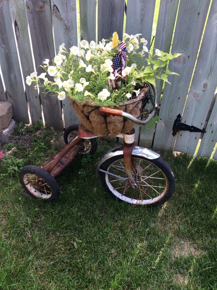 Tricycle Transformation Into Planter