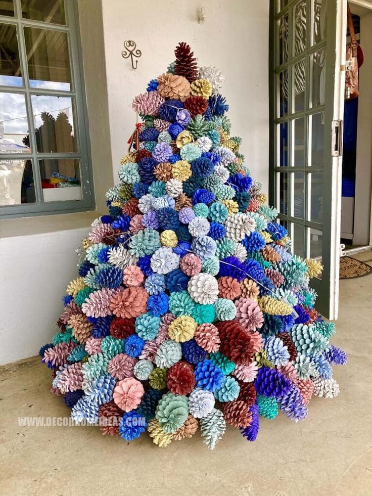 Vibrant Pinecone Christmas Tree