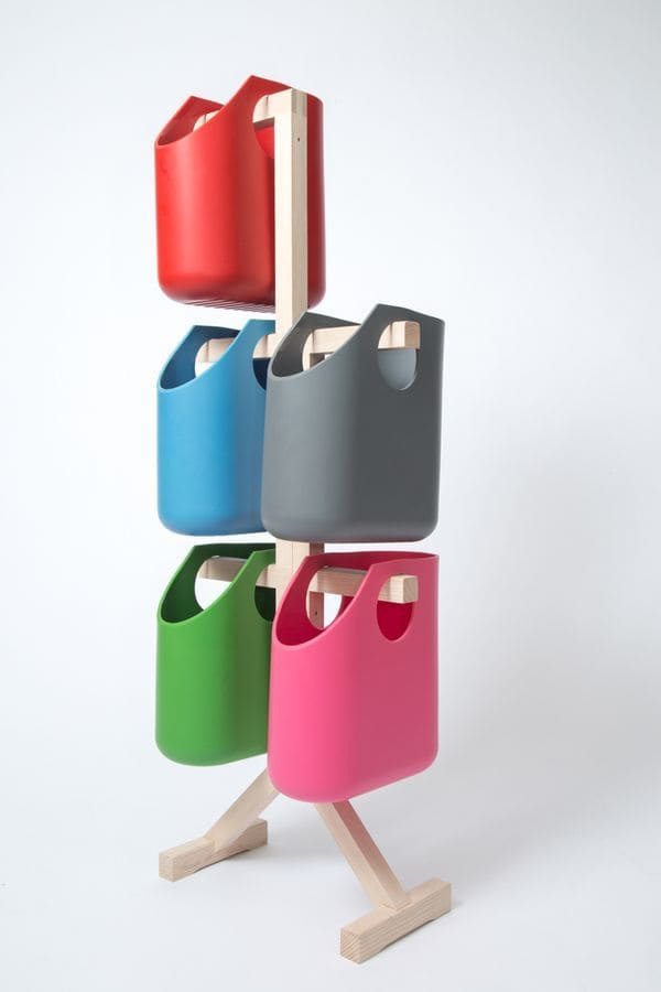 Vibrant Storage Bins from Milk Jugs