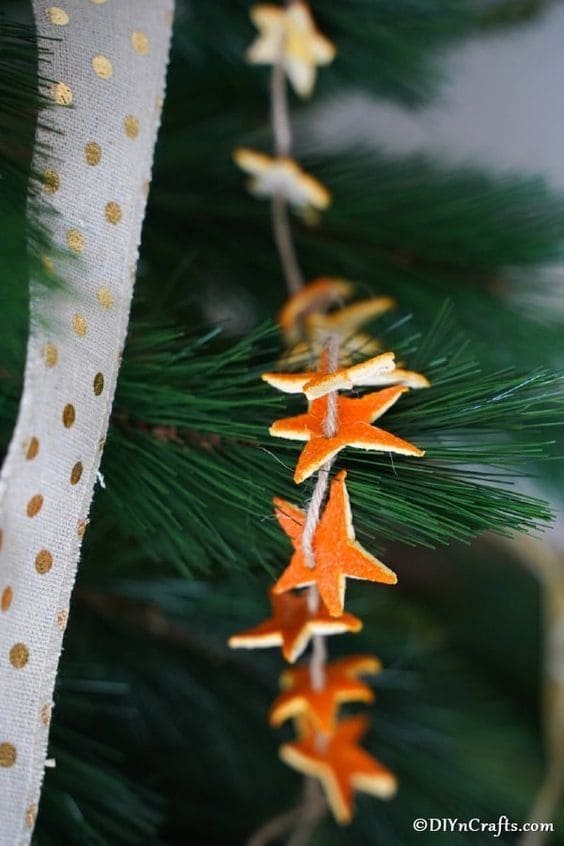 Whimsical Orange Peel Star Garland