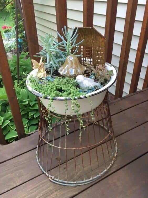 Whimsical Washbasin Garden