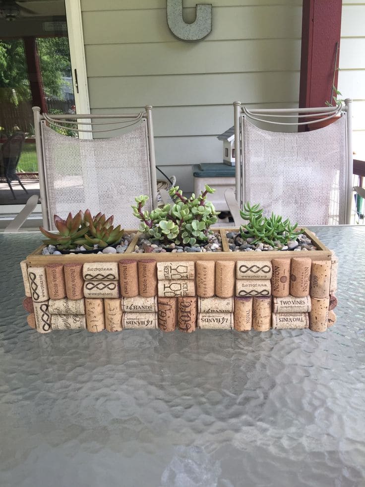 Whimsical Wine Cork Planter