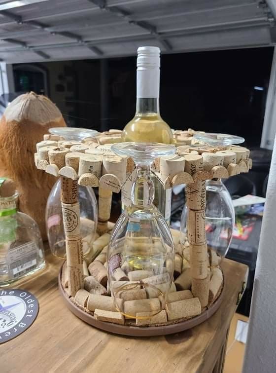 Whimsical Wine Cork Wine Rack