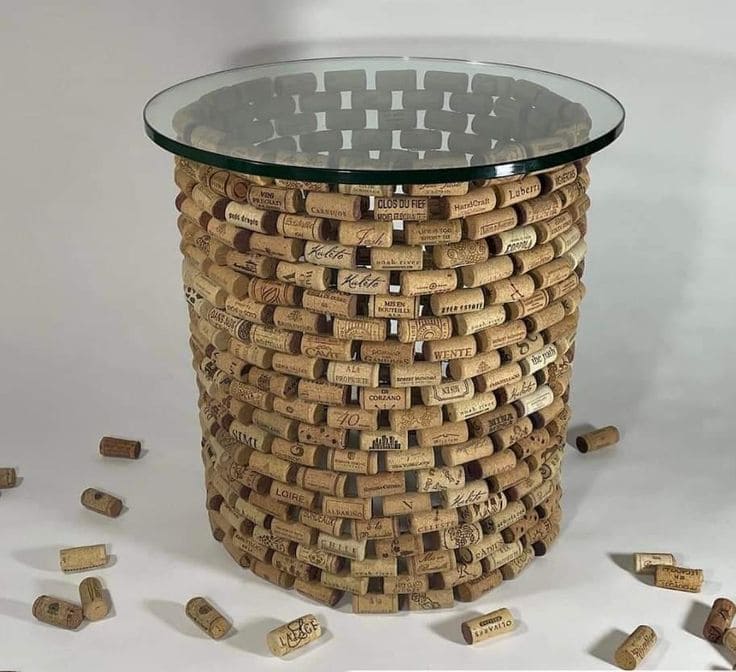 Wine Cork Side Table