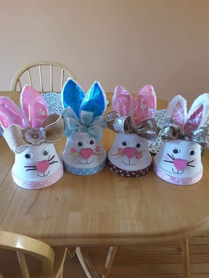 Adorable Bunny Pots for Easter Fun