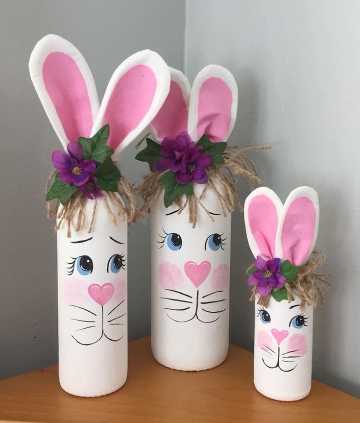 Charming Bunny Bottles for Easter Decor