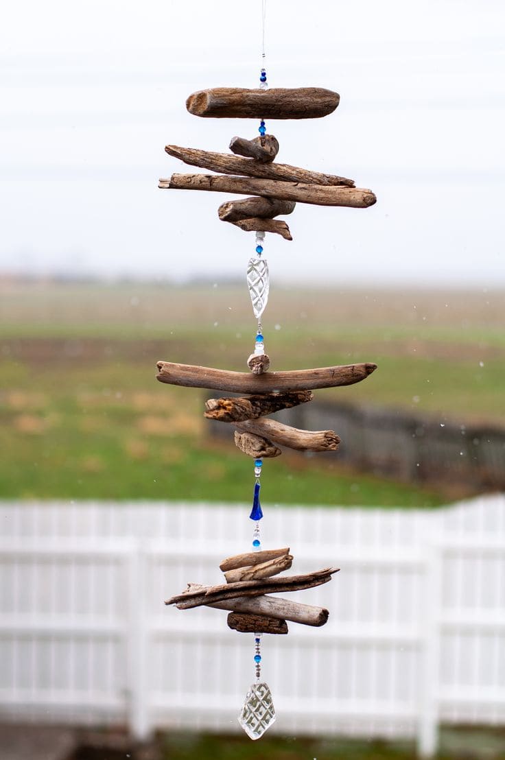 Delicate Driftwood Wind Chime Elegance