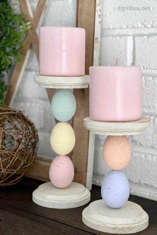 Pastel Easter Egg Candle Holders