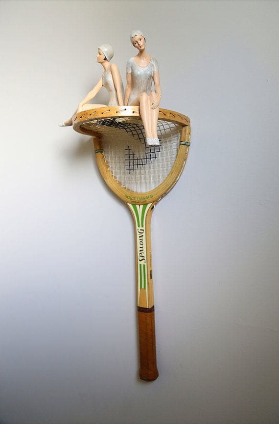 Whimsical Racket Figurine Shelf