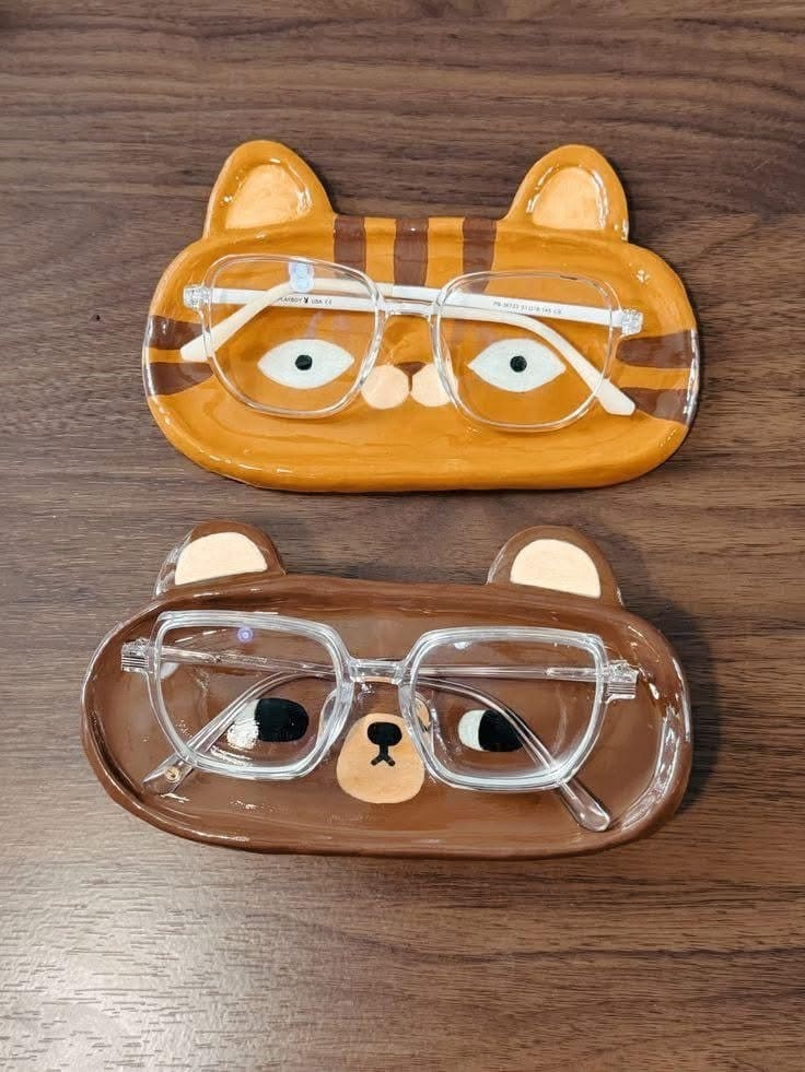 Animal Face Clay Eyeglass Holders