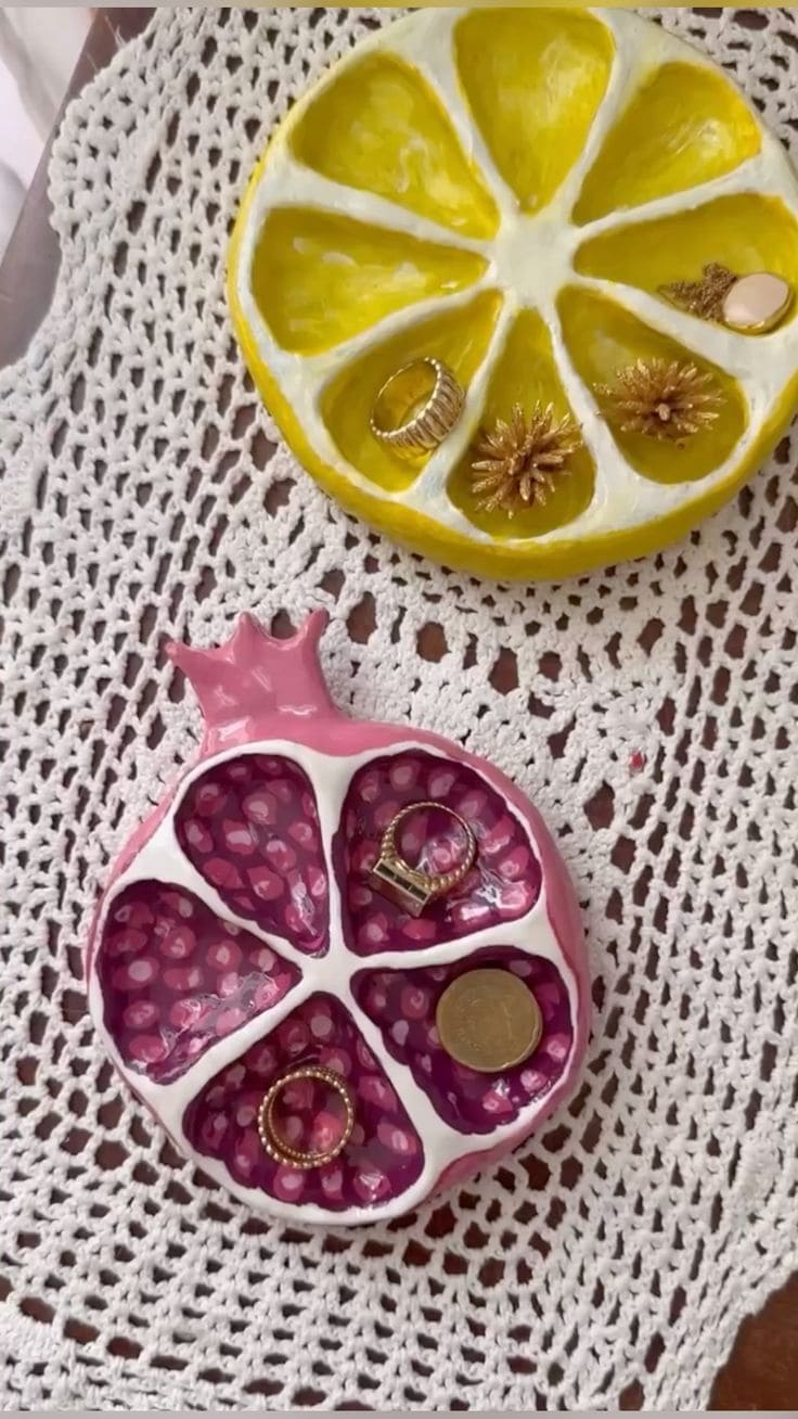 Citrus and Pomegranate Trinket Dishes