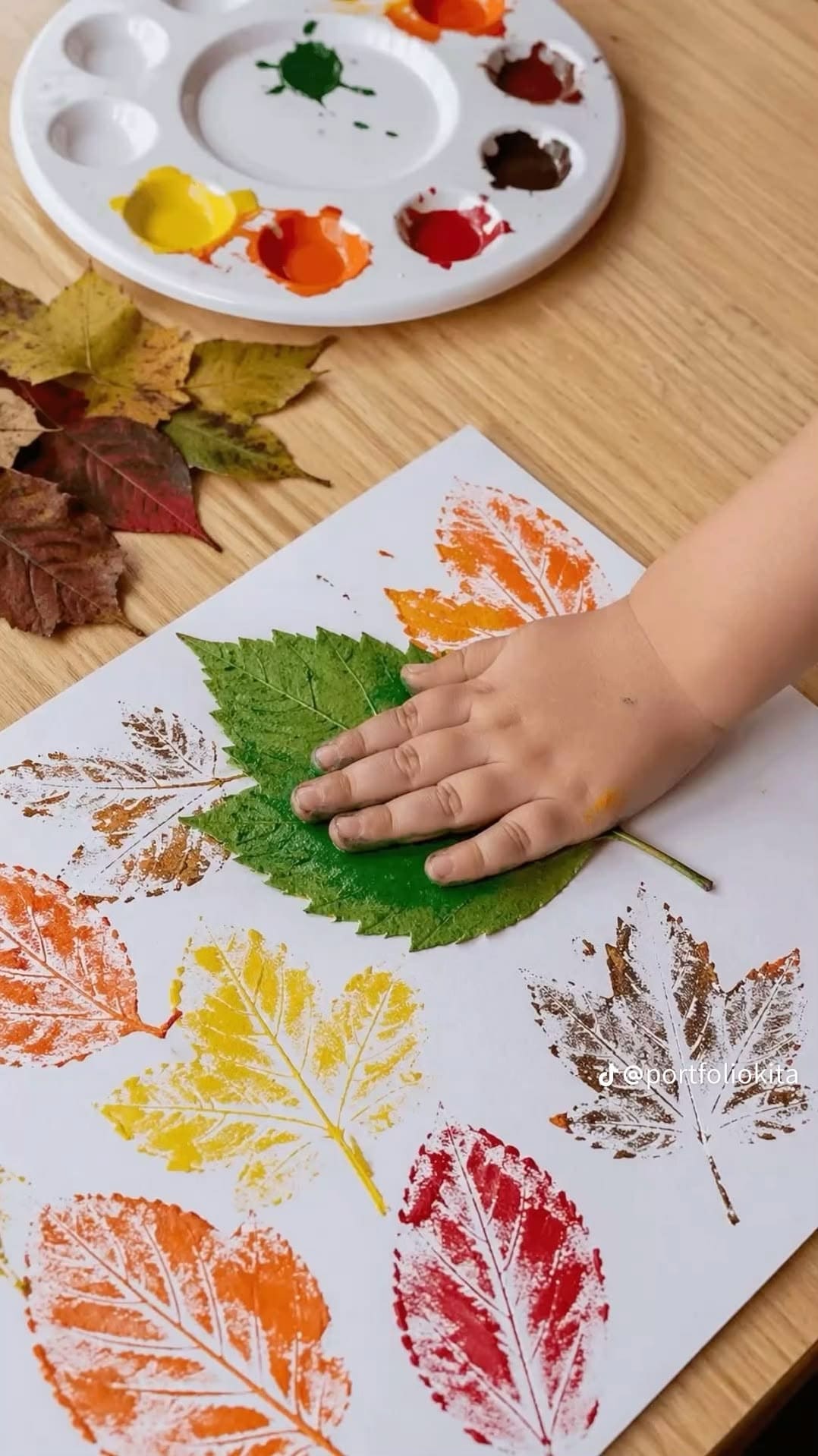 Colorful Fall Leaf Printing