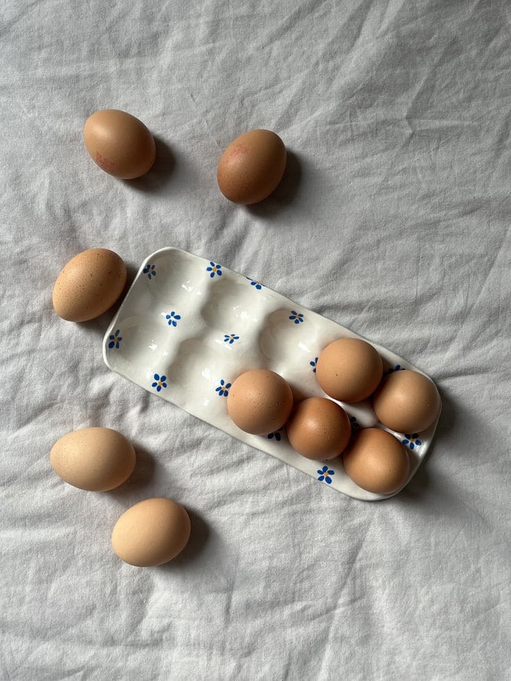 Floral Clay Egg Holder