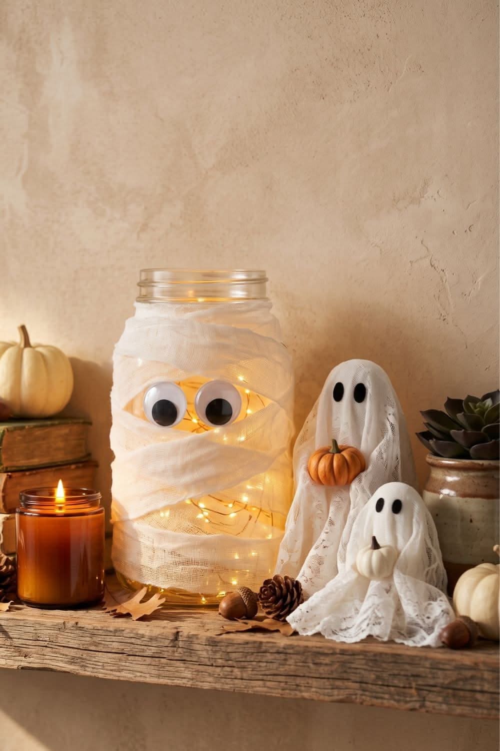 Glowing Mummy Mason Jar