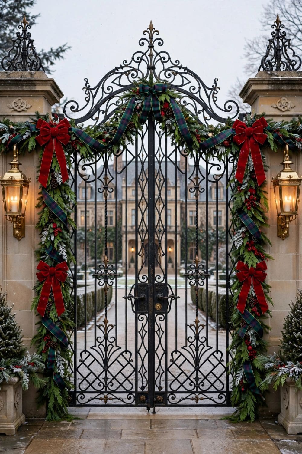 Grand Iron Gate Holiday Entrance