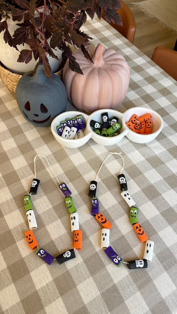 Halloween Pasta Necklace Activity