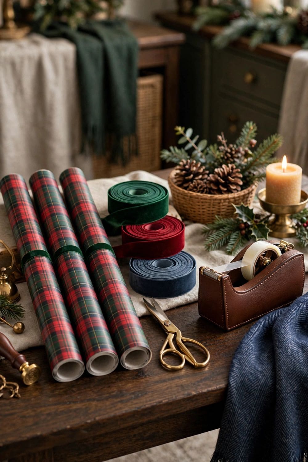 Luxury Gift Wrapping Station Setup