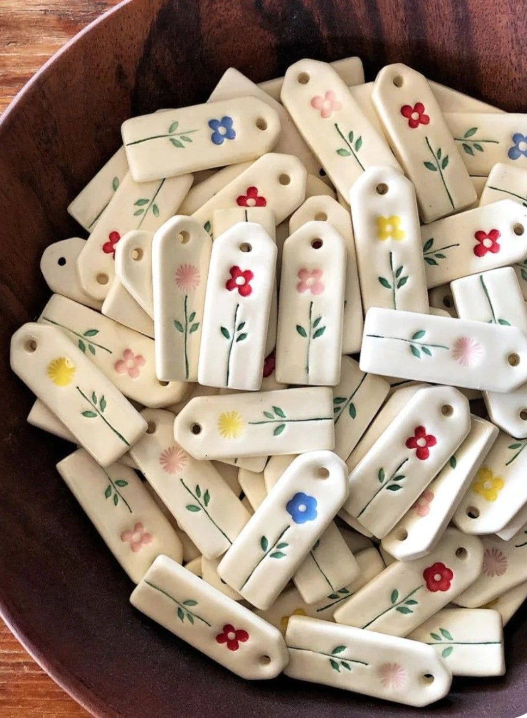 Mini Floral Clay Gift Tags