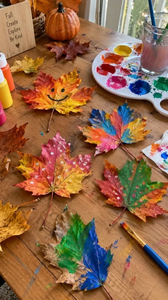 Painted Autumn Leaf Art