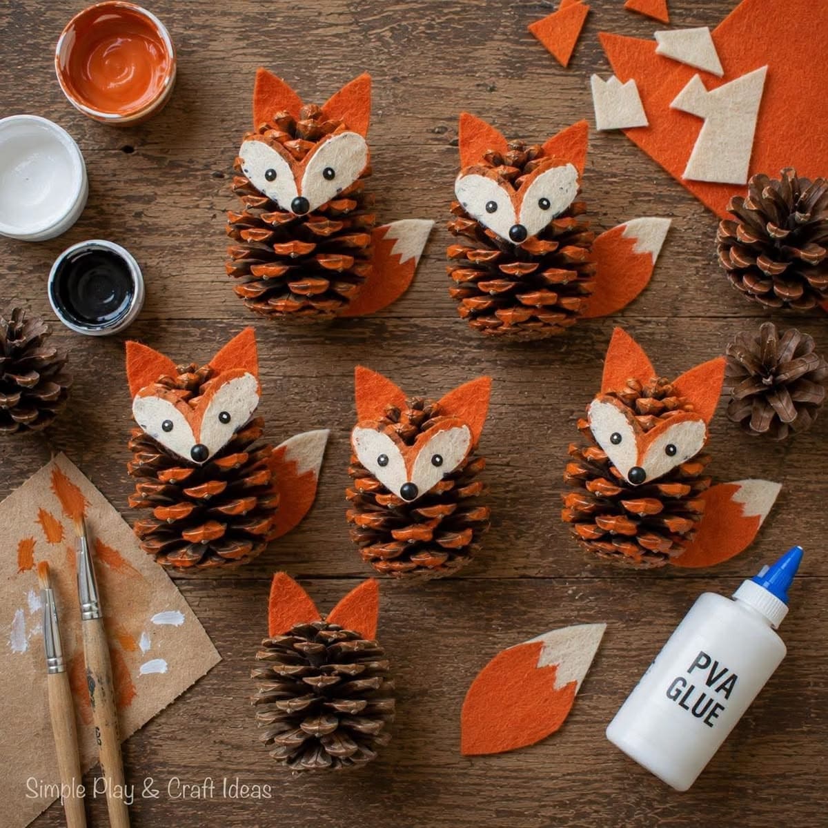 Pinecone Fox Fall Craft
