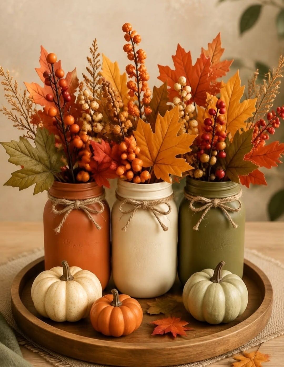 Pumpkin-Inspired Mason Jar Decoration