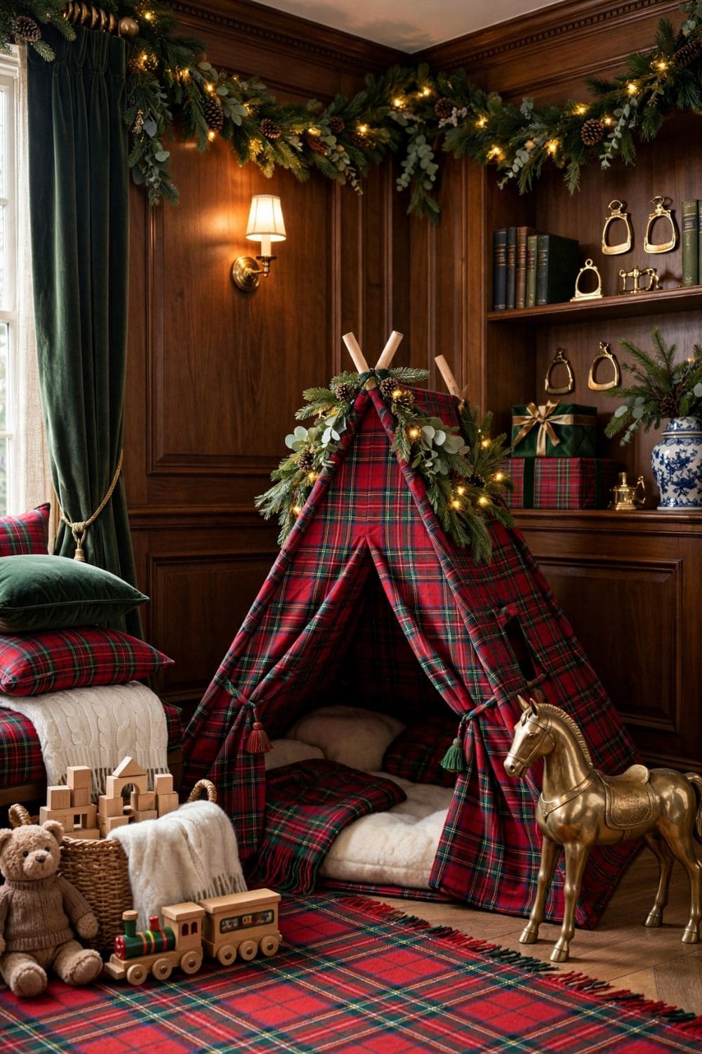 Tartan Teepee Kids Playroom Christmas