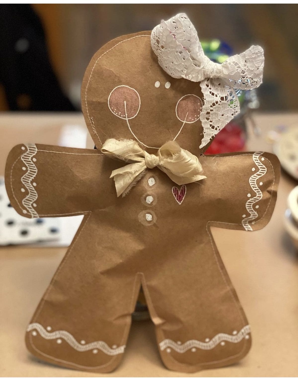 Adorable Gingerbread Character Treat Bag