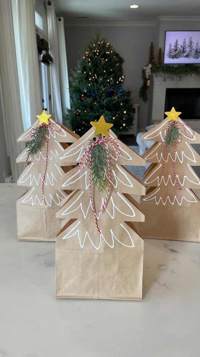 Christmas Tree Shaped Paper Bags