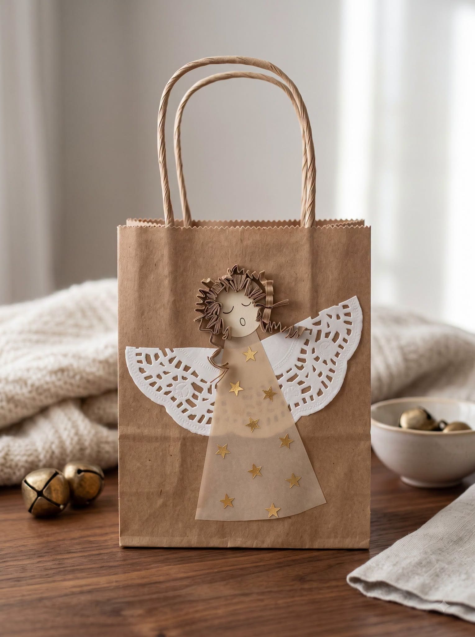 Heavenly Christmas Angel Paper Bag