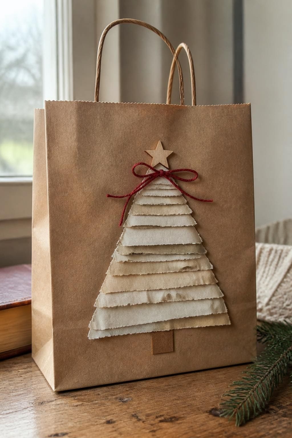 Layered Paper Christmas Tree Bag