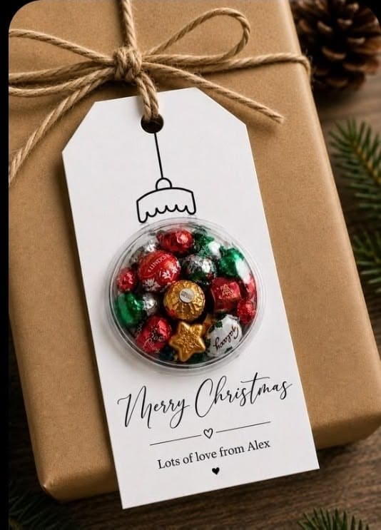 Mini Chocolate Ornament Gift Tags