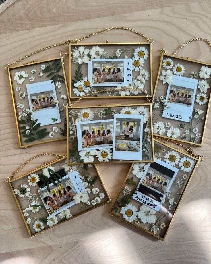 Pressed Flower Floating Photo Frames