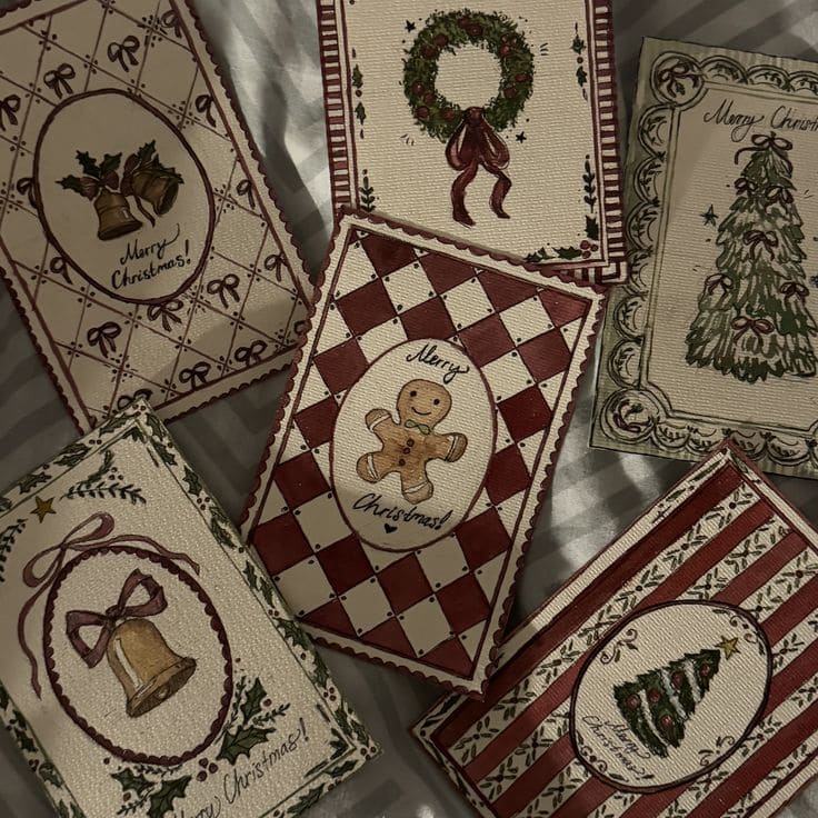 Vintage Illustrated Christmas Greeting Cards