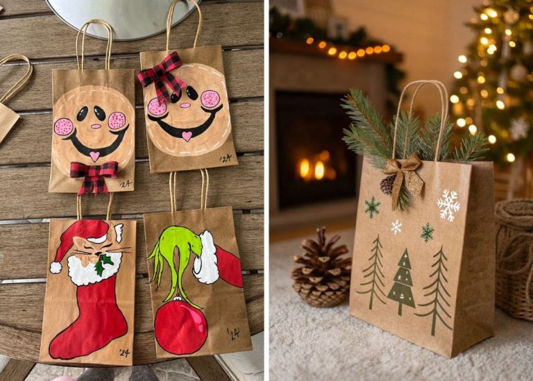 20 Creative DIY Christmas Paper Bag Ideas for Gifts and Holiday Decorations